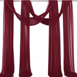 Sage Green Wedding Arch Drapes Chiffon Fabric Drapery Sheer Backdrop Curtains for Party Ceremony Arch Stage Decorations