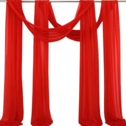 Sage Green Wedding Arch Drapes Chiffon Fabric Drapery Sheer Backdrop Curtains for Party Ceremony Arch Stage Decorations