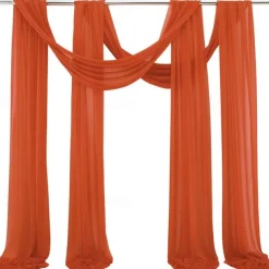 Sage Green Wedding Arch Drapes Chiffon Fabric Drapery Sheer Backdrop Curtains for Party Ceremony Arch Stage Decorations