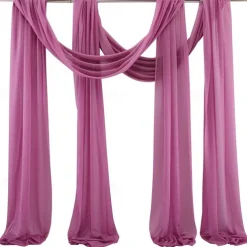 Sage Green Wedding Arch Drapes Chiffon Fabric Drapery Sheer Backdrop Curtains for Party Ceremony Arch Stage Decorations