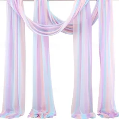 Sage Green Wedding Arch Drapes Chiffon Fabric Drapery Sheer Backdrop Curtains for Party Ceremony Arch Stage Decorations