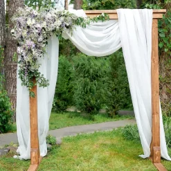 Sage Green Wedding Arch Drapes Chiffon Fabric Drapery Sheer Backdrop Curtains for Party Ceremony Arch Stage Decorations