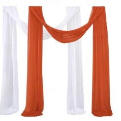 Sage Green Wedding Arch Drapes Chiffon Fabric Drapery Sheer Backdrop Curtains for Party Ceremony Arch Stage Decorations