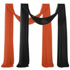 Sage Green Wedding Arch Drapes Chiffon Fabric Drapery Sheer Backdrop Curtains for Party Ceremony Arch Stage Decorations