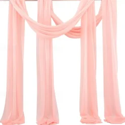Sage Green Wedding Arch Drapes Chiffon Fabric Drapery Sheer Backdrop Curtains for Party Ceremony Arch Stage Decorations