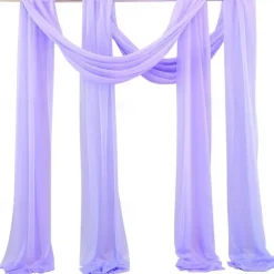 Sage Green Wedding Arch Drapes Chiffon Fabric Drapery Sheer Backdrop Curtains for Party Ceremony Arch Stage Decorations