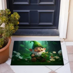 Saint Patrick's Day Doormat Floor Mats Washable Rugs Kitchen Mat Non-Slip Oil Proof Rug Gnome Indoor Outdoor Mat Bedroom Decor Bathroom Mat Entrance Rug