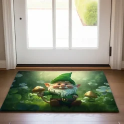 Saint Patrick's Day Doormat Floor Mats Washable Rugs Kitchen Mat Non-Slip Oil Proof Rug Gnome Indoor Outdoor Mat Bedroom Decor Bathroom Mat Entrance Rug