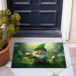Saint Patrick's Day Doormat Floor Mats Washable Rugs Kitchen Mat Non-Slip Oil Proof Rug Gnome Indoor Outdoor Mat Bedroom Decor Bathroom Mat Entrance Rug