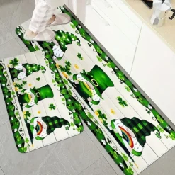 Saint Patrick's Day Doormat Floor Mats Washable Rugs Kitchen Mat Non-Slip Oil Proof Rug Indoor Outdoor Mat Bedroom Decor Bathroom Mat Entrance Rug Gnomes