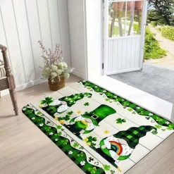 Saint Patrick's Day Doormat Floor Mats Washable Rugs Kitchen Mat Non-Slip Oil Proof Rug Indoor Outdoor Mat Bedroom Decor Bathroom Mat Entrance Rug Gnomes