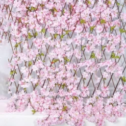 Sakura Rattan Simulation Flower Silk Flower Shape Wedding Decoration Home Venue Decoration,Fake Flowers For Wedding Arch Garden Wall Home Party Hotel Office Arrangement Decoration
