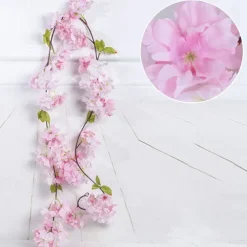 Sakura Rattan Simulation Flower Silk Flower Shape Wedding Decoration Home Venue Decoration,Fake Flowers For Wedding Arch Garden Wall Home Party Hotel Office Arrangement Decoration