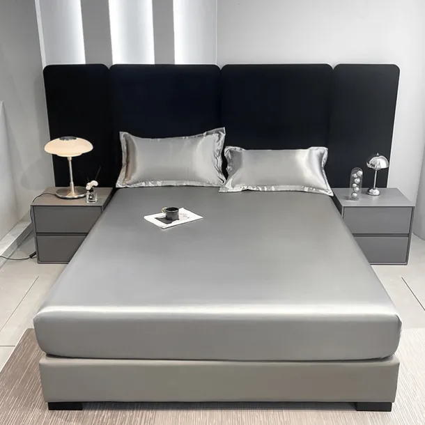 Satin Full-surround Anti-slip Urine-proof Mattress Cover Washed Silk Waterproof Bed Sheet Simmons Protective Cover