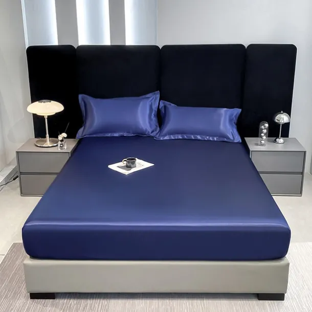 Satin Full-surround Anti-slip Urine-proof Mattress Cover Washed Silk Waterproof Bed Sheet Simmons Protective Cover