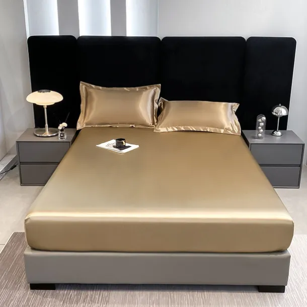 Satin Full-surround Anti-slip Urine-proof Mattress Cover Washed Silk Waterproof Bed Sheet Simmons Protective Cover