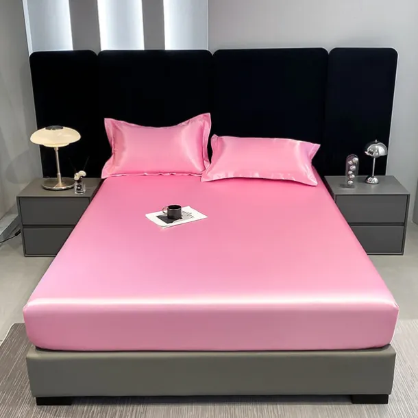 Satin Full-surround Anti-slip Urine-proof Mattress Cover Washed Silk Waterproof Bed Sheet Simmons Protective Cover