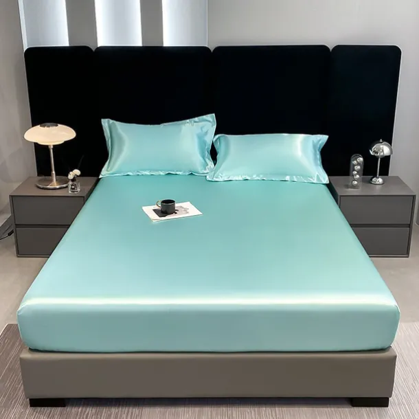 Satin Full-surround Anti-slip Urine-proof Mattress Cover Washed Silk Waterproof Bed Sheet Simmons Protective Cover