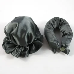 Satin Heatless Curling Set - Curling Stick + Curly Hair Cover, The Zero Heat BUN BONS Curling Set, Big Wave Sleep Lazy Person Curling Hair Artifact, Heatless Curly Hair Set for Women