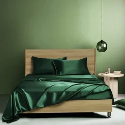 Satin Imitation Silk Bedding Four-piece Set Bed Sheet Bed Cover Pillowcase Combination Sheet Set