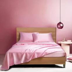 Satin Imitation Silk Bedding Four-piece Set Bed Sheet Bed Cover Pillowcase Combination Sheet Set