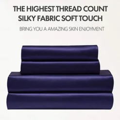 Satin Imitation Silk Bedding Four-piece Set Bed Sheet Bed Cover Pillowcase Combination Sheet Set