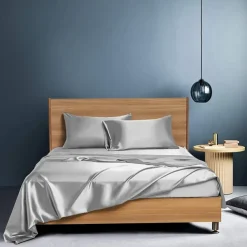 Satin Imitation Silk Bedding Four-piece Set Bed Sheet Bed Cover Pillowcase Combination Sheet Set