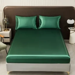 Satin Imitation Silk Ice Silk Bed Sheet Set Three or Four Piece Set