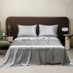 Satin Imitation Silk Ice Silk Bed Sheet Set Three or Four Piece Set