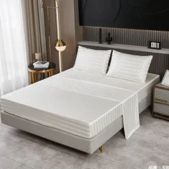 Satin satin ice silk four-piece set European and American sheets, mattress covers and pillowcases