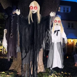 Scary Skeleton with Sound Effect Voice Activated Skeleton with Light Up LED Eye for Indoor and Outdoor Decoration