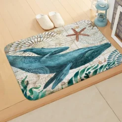 Sea Turtles Doormat,Floor mats Washable Rugs Kitchen Mat Welcome Mats Outdoor, Front Door Rug Outdoor Entrance, Rubber Mats Outside for Entryway, Patio, High Traffic Areas