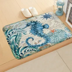 Sea Turtles Doormat,Floor mats Washable Rugs Kitchen Mat Welcome Mats Outdoor, Front Door Rug Outdoor Entrance, Rubber Mats Outside for Entryway, Patio, High Traffic Areas