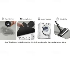 Sea Turtles Doormat,Floor mats Washable Rugs Kitchen Mat Welcome Mats Outdoor, Front Door Rug Outdoor Entrance, Rubber Mats Outside for Entryway, Patio, High Traffic Areas