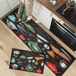 Seasoning Kitchen Mat Non-Slip Oil Proof Rug Indoor Outdoor Mat Bedroom Decor Bathroom Mat Entrance Rug Door Mat