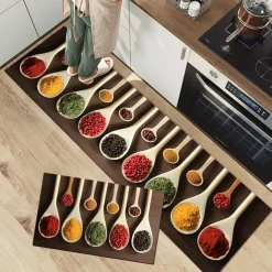 Seasoning Kitchen Mat Non-Slip Oil Proof Rug Indoor Outdoor Mat Bedroom Decor Bathroom Mat Entrance Rug Door Mat