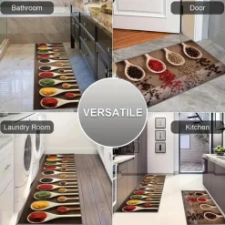 Seasoning Kitchen Mat Non-Slip Oil Proof Rug Indoor Outdoor Mat Bedroom Decor Bathroom Mat Entrance Rug Door Mat