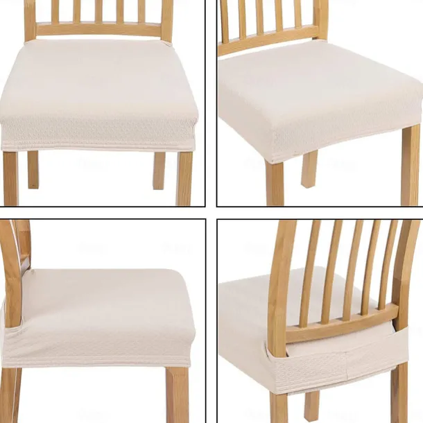 Seat Covers for Dining Room Burgundy Stretch Chair Seat Slipcover Elastic Chair Protector For Dinning Party Hotel Wedding Soft Removable Washable