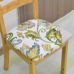 Seat Covers for Dining Room Stretch Boho Chair Slipcover Seat Covers Removable Washable Chair Protector Cushion Slipcovers for Dining, Office