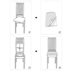 Seat Covers for Dining Room Stretch Boho Chair Slipcover Seat Covers Removable Washable Chair Protector Cushion Slipcovers for Dining, Office