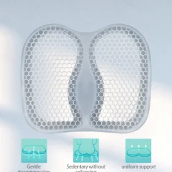 Seat Cushions Office Chair Pad,car Gel Seat Cushion for Back Pain Relief, Long Sitting for Computer Desk, Wheelchair with Non-Slip Cover