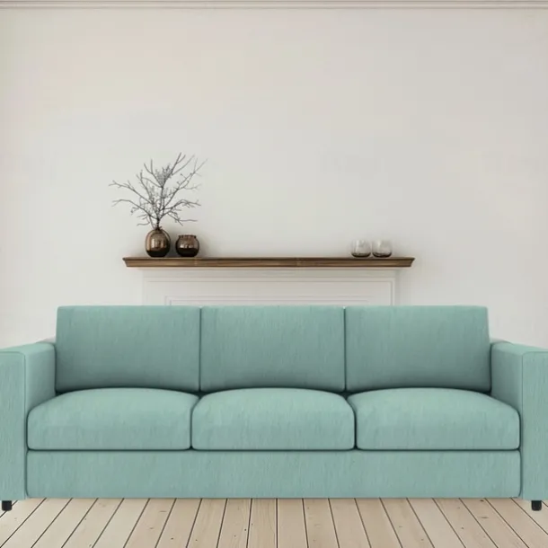 3-Seat Sofa Cover 100% Cotton Solid Color Quilted Slipcovers VIMcover LITB PRIME cover