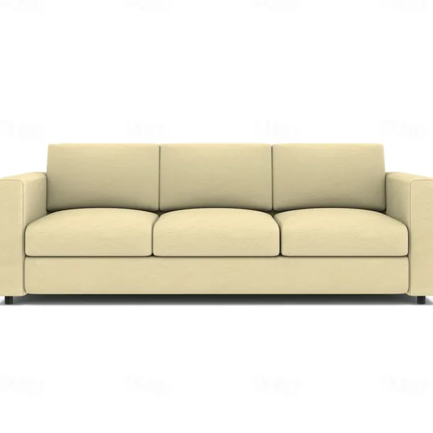 3-Seat Sofa Cover 100% Cotton Solid Color Quilted Slipcovers VIMcover LITB PRIME cover