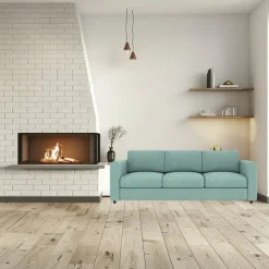 3-Seat Sofa Cover 100% Cotton Solid Color Quilted Slipcovers VIMcover LITB PRIME cover