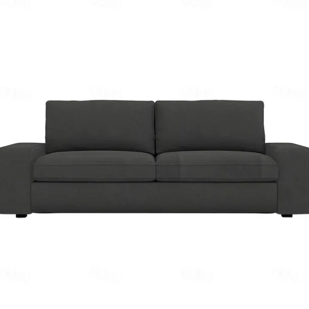 3-seat Sofa Cover Quilted 100% Cotton Slipcovers Solid Color KIVcover LITB PRIME cover