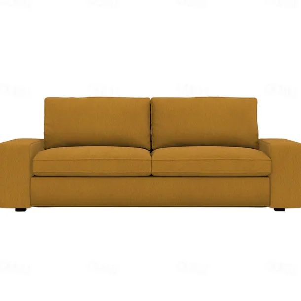 3-seat Sofa Cover Quilted 100% Cotton Slipcovers Solid Color KIVcover LITB PRIME cover