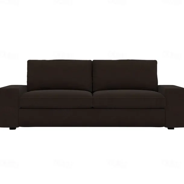 3-seat Sofa Cover Quilted 100% Cotton Slipcovers Solid Color KIVcover LITB PRIME cover