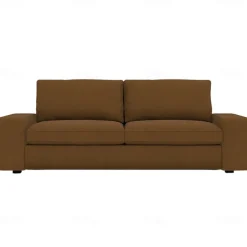 3-seat Sofa Cover Quilted 100% Cotton Slipcovers Solid Color KIVcover LITB PRIME cover