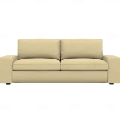 3-seat Sofa Cover Quilted 100% Cotton Slipcovers Solid Color KIVcover LITB PRIME cover