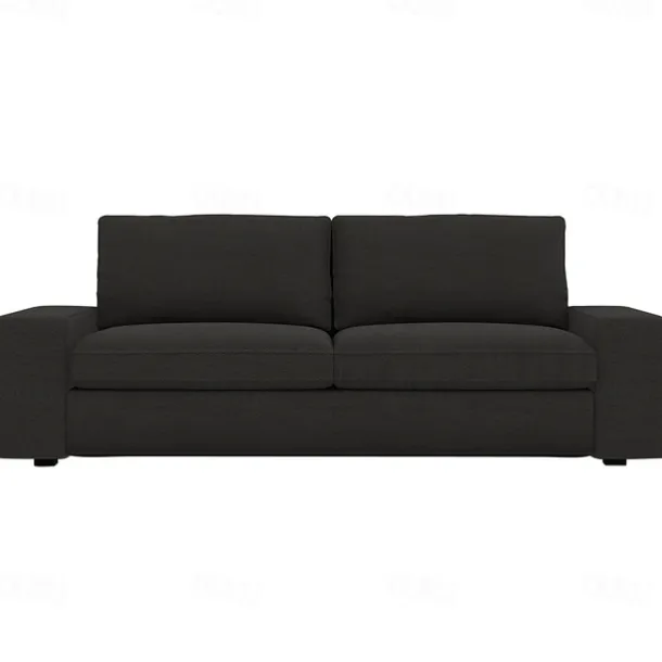 3-seat Sofa Cover Quilted 100% Cotton Slipcovers Solid Color KIVcover LITB PRIME cover